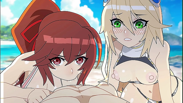 Get Wet with the Sensual Beach Scene from Blazblue Hentai - Exclusive Japanese JAV