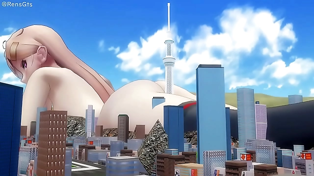 JAV MMD Playing with the City Giantess: Sfx Size Fetish Content