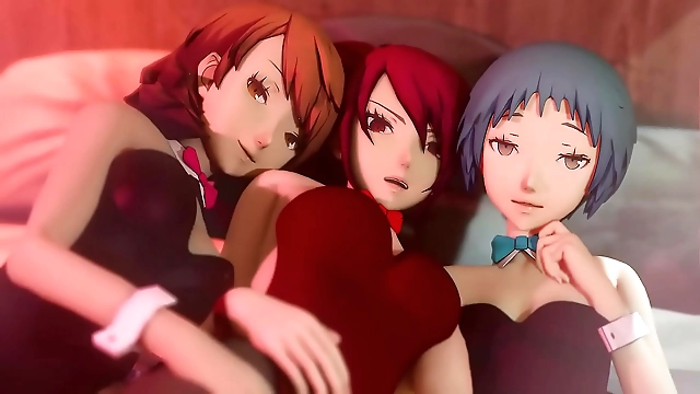 JAV Queen Fuuka Yukari and Mitsurus Mind-Blowing Group Fuck in Persona 3 Hentai