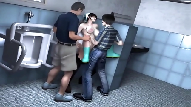 JAV Hentai 3D: Big-Breasted Cleaning Staff Rocks Lucky Students World