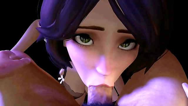 JAV Actress Aunt Cass Sucks Dick on Her Knees in Big Hero 6