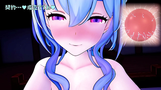 JAV Enchantress Genshin Ganyu Pets Her Furry Friends in MMD