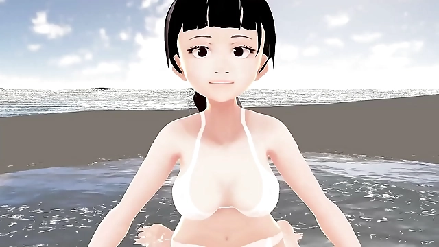 Meet Luscious Honda Cocoa a Flawless Anime Enchantress in White Bikini