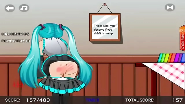 Hatsune Miku Gets a Good Spanking - JAV Porn Video