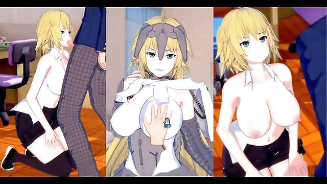 Jeanne D Arc - The Ultimate Female Hero with Luscious Tits and Alluring Moves in H! 3DCG Big Tits Anime Movie