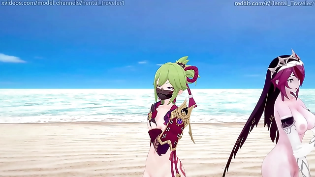 JAV Goddess Kuki Shinobu Enchants with Wicked Rockabye Lullaby in Genshin Impact MMD