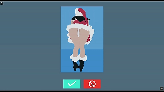 Unwrap Lustful Delights as Naughty JAV Enchantress Dresses in Sexy Christmas Outfit in Hentai Simulation Game