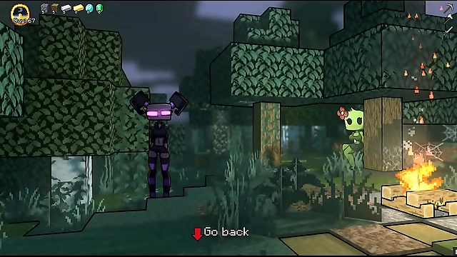 HornyCraft Parody Hentai game PornPlay Ep11 Completed: Endermans Love for Steves Face Licking Sits on Their Pussy