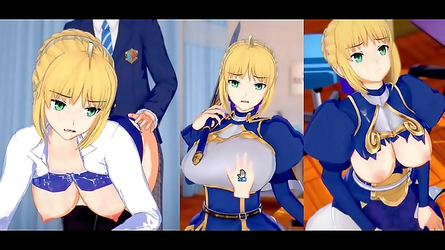 Wow FGO s Artoria Pendragon Saber in Sexy 3DCG Hentai Anime Rubbing Her Massive Tits! [Hentai Game Fuetogurado Oda]: FGO and Hentai Game Fuetogurado Oda are trending keywords that are likely to attract more viewers