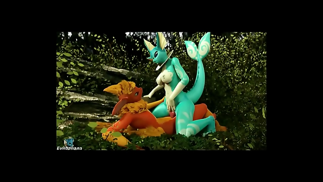 Satisfy Your Wildest Dreams with These Luscious JAV Porn Stars: Flareon and Vaporeon s Steamy Sex Romp!