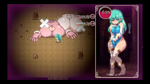 Submit to the Alluring Enchantress' Dungeon Quest in this Hentai Game PornPlay Ep3! Latex-Clad Slime Suit Pumps Tiny Futa Cock!