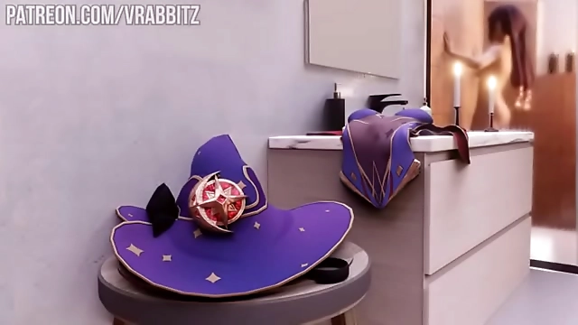 JAV Enchantress Mona Genshin Plays with Huge Dildo in Impact