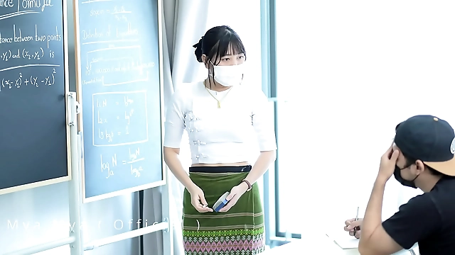 Horny Japanese Teacher caught having Anal Sex with her Hot Students!