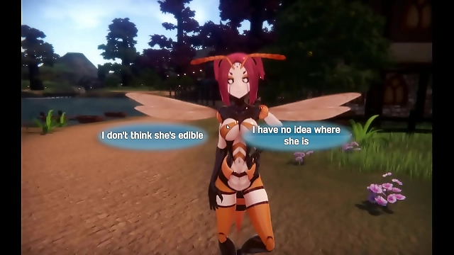 JAV Hentai Game: Monster Girl Island - Monthly Series with Lesbian Purple Slime Girl and Hornet Monster Girl